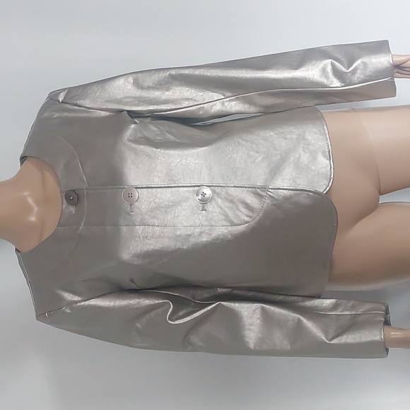 Jaclyn smith Womens metallic champagne Holiday Jacket size S - Picture 1 of 14